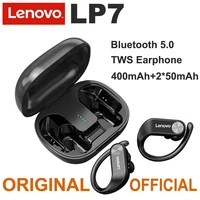 lenovo lp7 bluetooth wireless headphones earbuds gamer headset with microphone over the ear for pc for android ios mobile phone