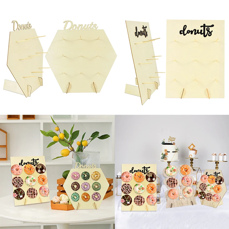 Деревянные подставки в виде пончиков настенный стенд держатель свадебное