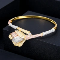missvikki luxury trendy rose bangle ring set jewelry sets for women wedding engagement brincos para as mulheres 2022 new