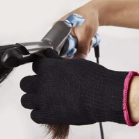 1 pcs professional heat resistant glove hair styling tool for curling straight flat iron black heat glove for curling iron