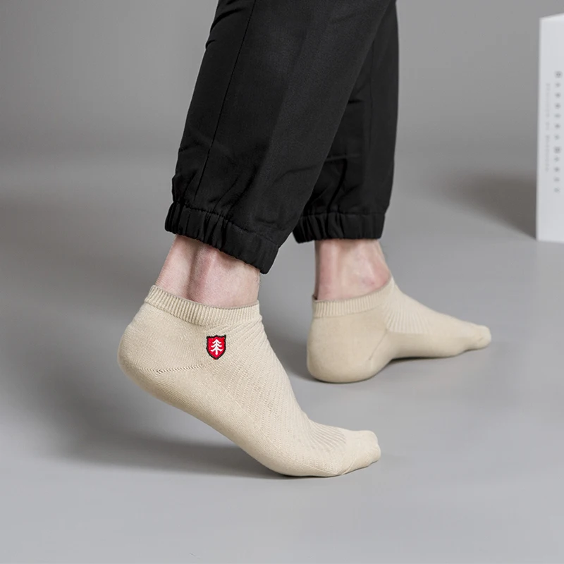 5pairs high quality men's ankle socks breathable cotton sports socks pure cotton sports summer slimming short sokken size 39-43