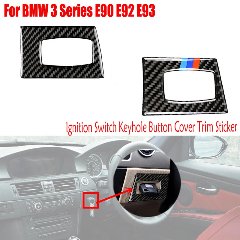 

Для BMW 3 серии E90 E92 E93 2005-2012 автомобильные аксессуары интерьерные части переключатель зажигания отверстие для клавиши крышка отделка стикер