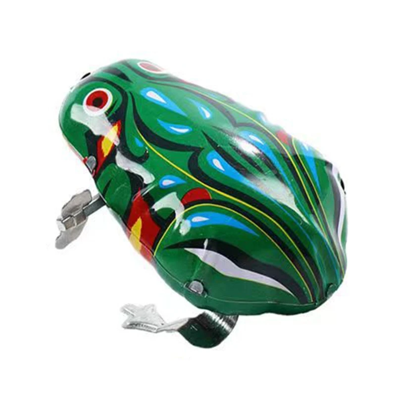 

Spring Frog Collectable Souvenir Simulation Frog Clockwork Desk Decors Wind Up Statue Party Favor Interactive Table Toy 2022 New