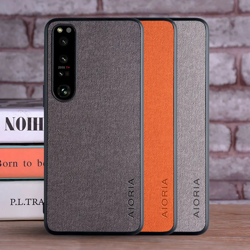 

Чехол для Sony Xperia 10 5 1 Ace 2 III IV, роскошный текстильный кожаный чехол для телефона sony xperia ace iii, чехол