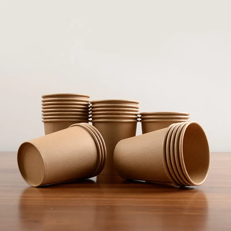 

100pcs/pack Paper Coffee Cup Disposable Paper Cup Eco Friendly Tea Cup Drinking Accessories