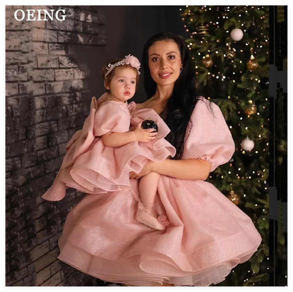 Платья для девочек-цветочниц фиолетовые атласные тюлевые пышные платья с бантом