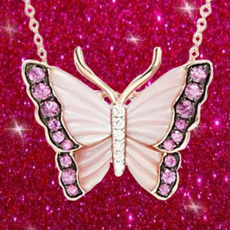 

Korea Fashion Gold Pendant Butterfly Necklace Ladies Necklace Jewelry Women Wholesale Direct Selling Gifts for Girlfriends