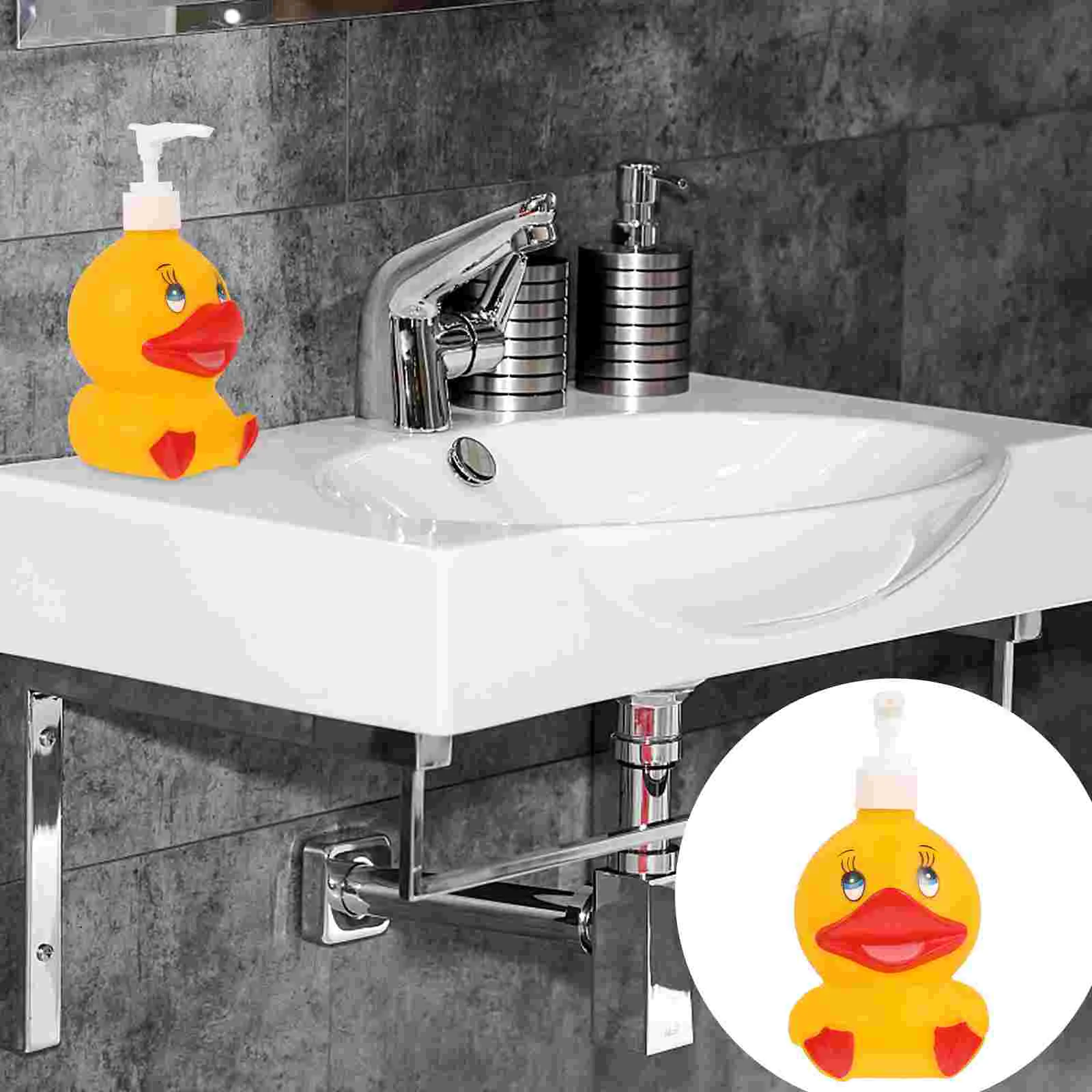 

1 Pc Empty Travel Bottle Cartoon Duck Pump Bottle (Yellow)