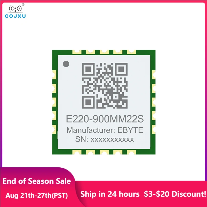 Беспроводной модуль LLCC68D LoRa 868 МГц SPI, ультра-маленький размер 10*10 мм COJXU, меньшее энергопотребление, 22 дБм, 915 км