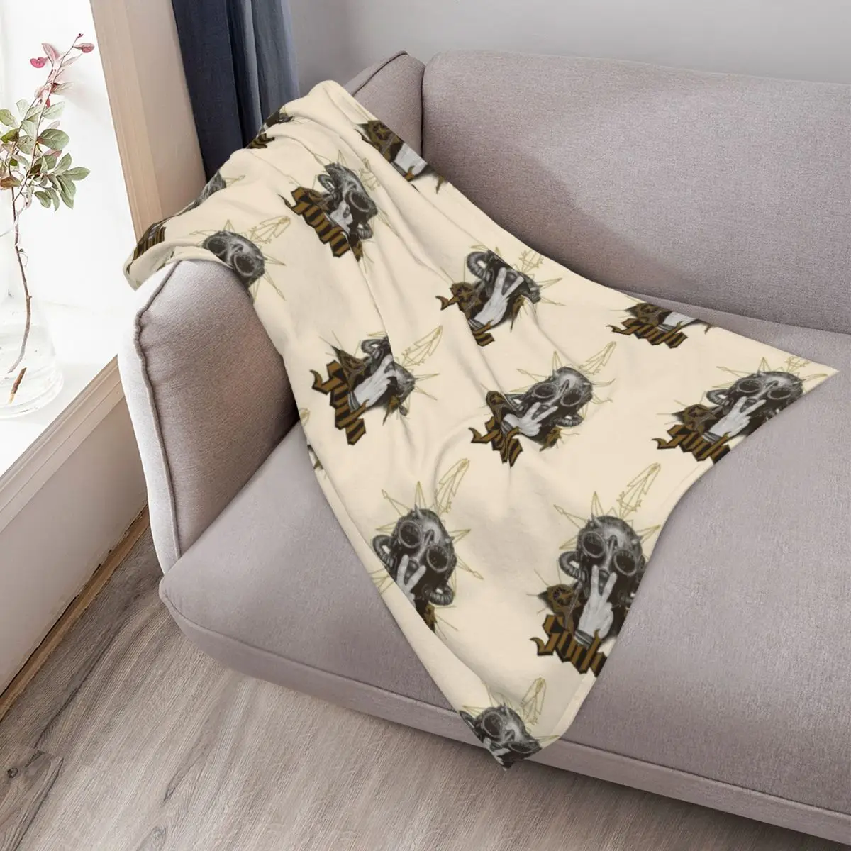Фото Sodo Nameless Ghoul, The Band Ghost Throw Blanket Пушистые одеяла и волосатое постельное белье Одеяла №3