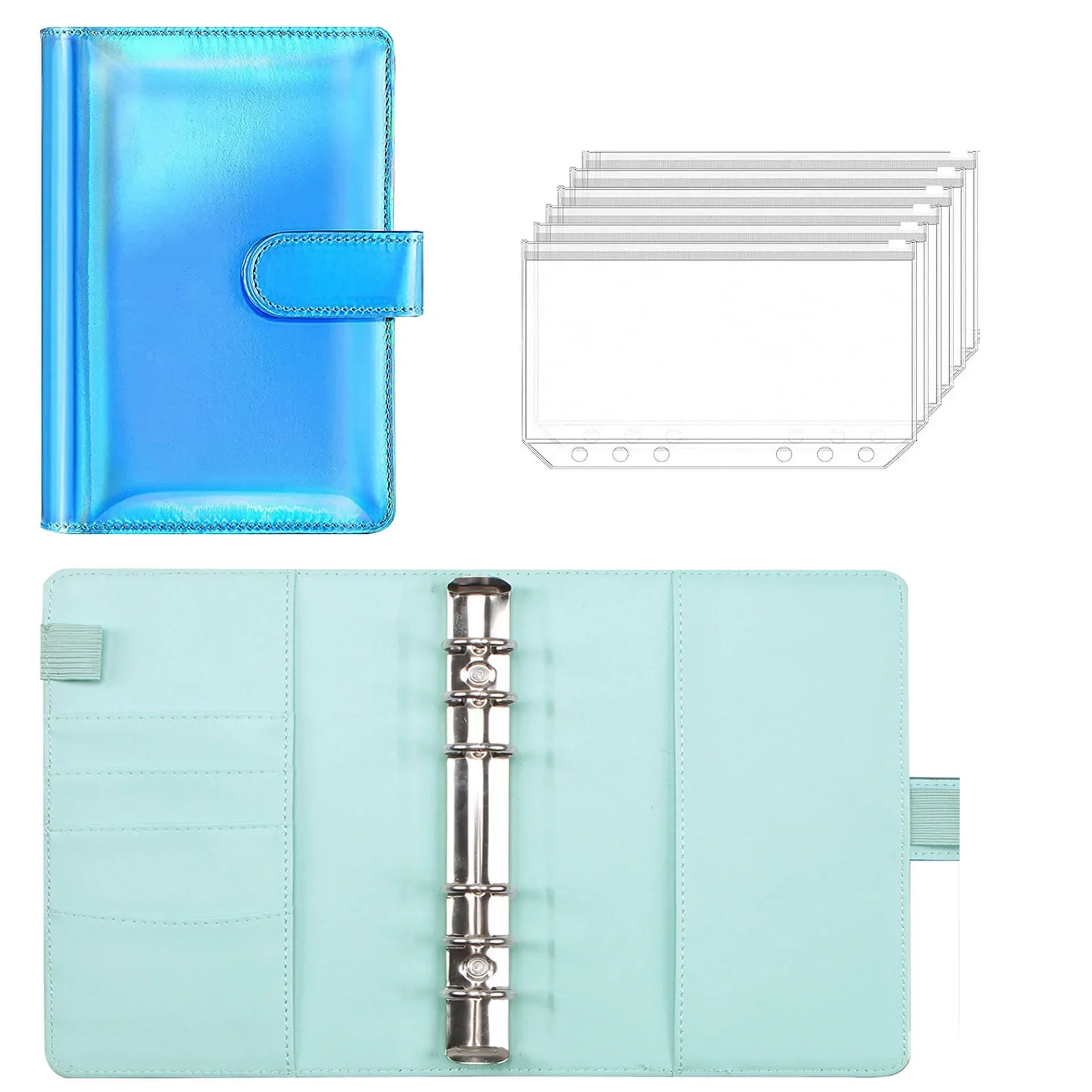 

Лазерная папка-органайзер на молнии для денег, 2024, 6 карманов