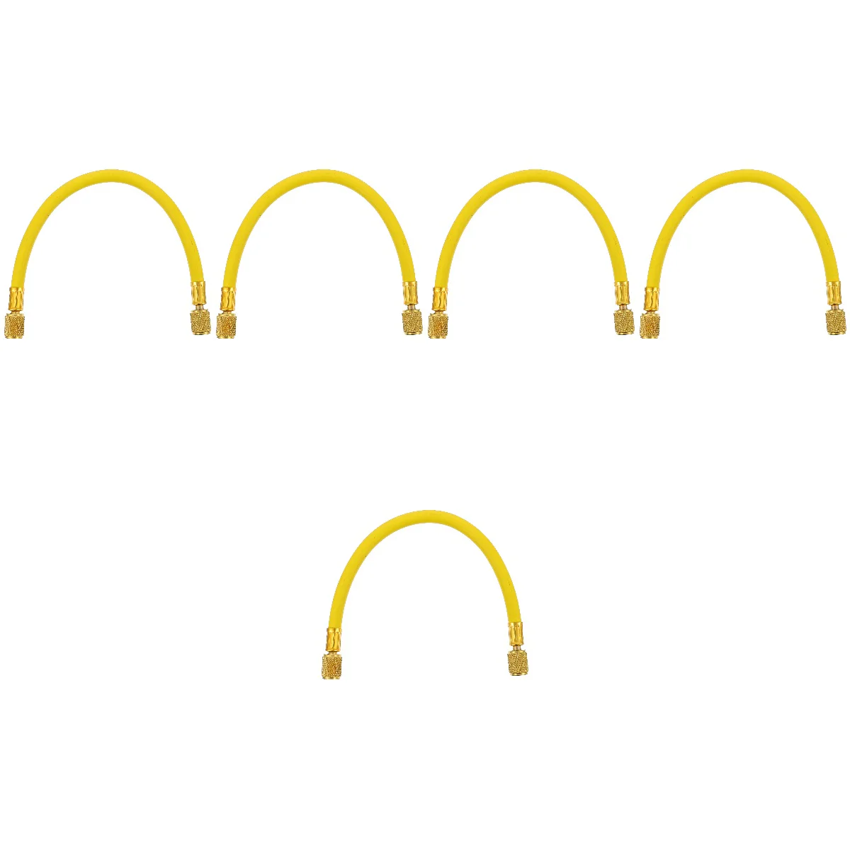 

5pcs Portable Car Refrigerant Recharge Hose Car AC Air Conditioner Recharge