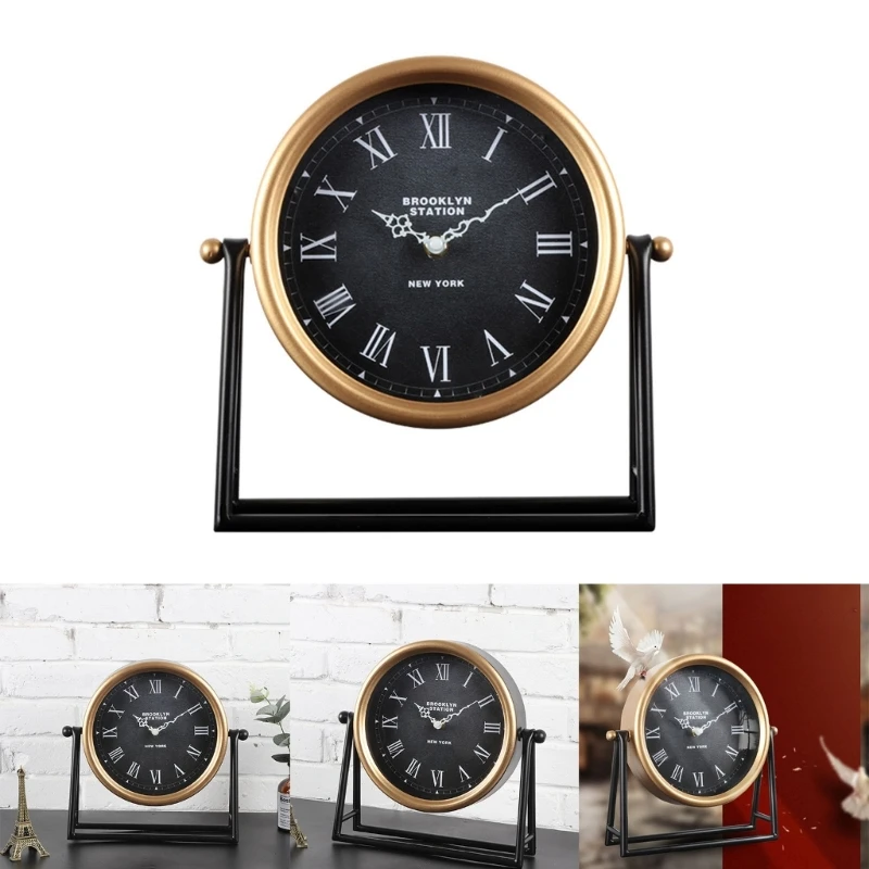 

Desktop Time Clock Silent Decorative Clock Ornaments Holiday Decoration for TV Cabinet Desktop Clocks Home Decorations