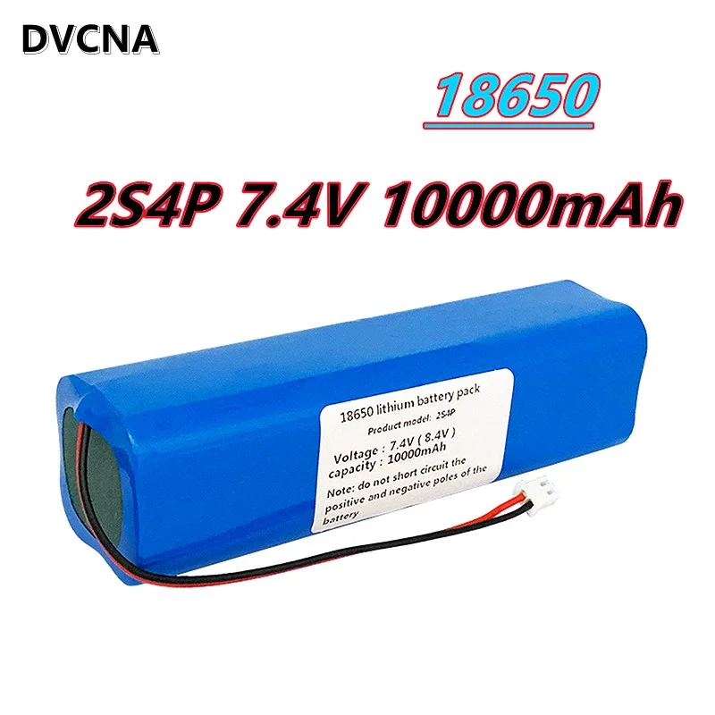 

7.4V 8.4V 10.0Ah 2S4P Rechargeable 18650 lithium ion battery pack for ebike 1PCS 7.4V1mAh