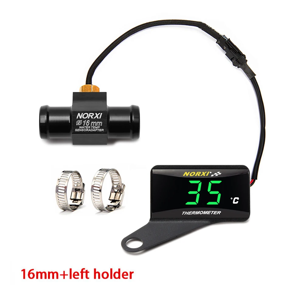 

Koso Цифровой Мотоцикл термометр гоночный скутер Зеленый светодиодный цифровой дисплей Датчик температуры воды