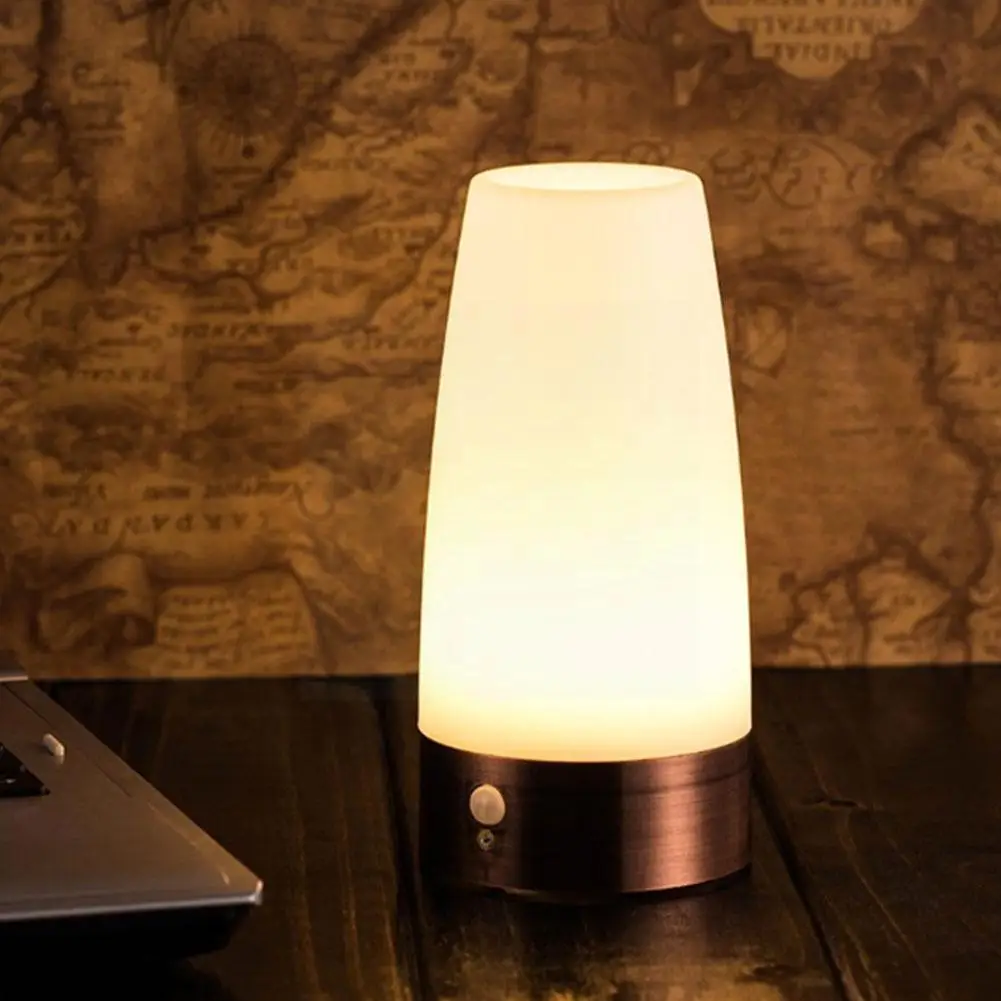 

Motional Sensor Led Night Light Portable Bedside Lamp Bedroom Save Ornament Light Table Energy Children S0n2