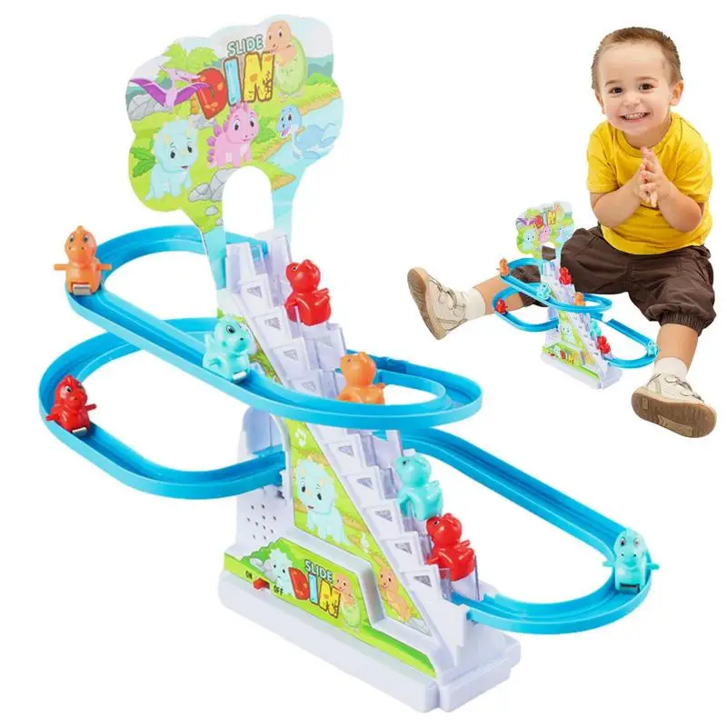 

Race Track Toy Flexible Track Playset Dinosaur Road Race Dinosaur Chasing Race Track Game Set Preschool Learning Toys Gifts For