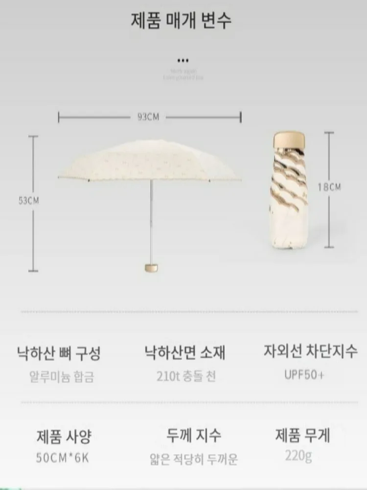 Женский студенческий мини-зонт Складывающийся в 5 раз с карманом солнечный