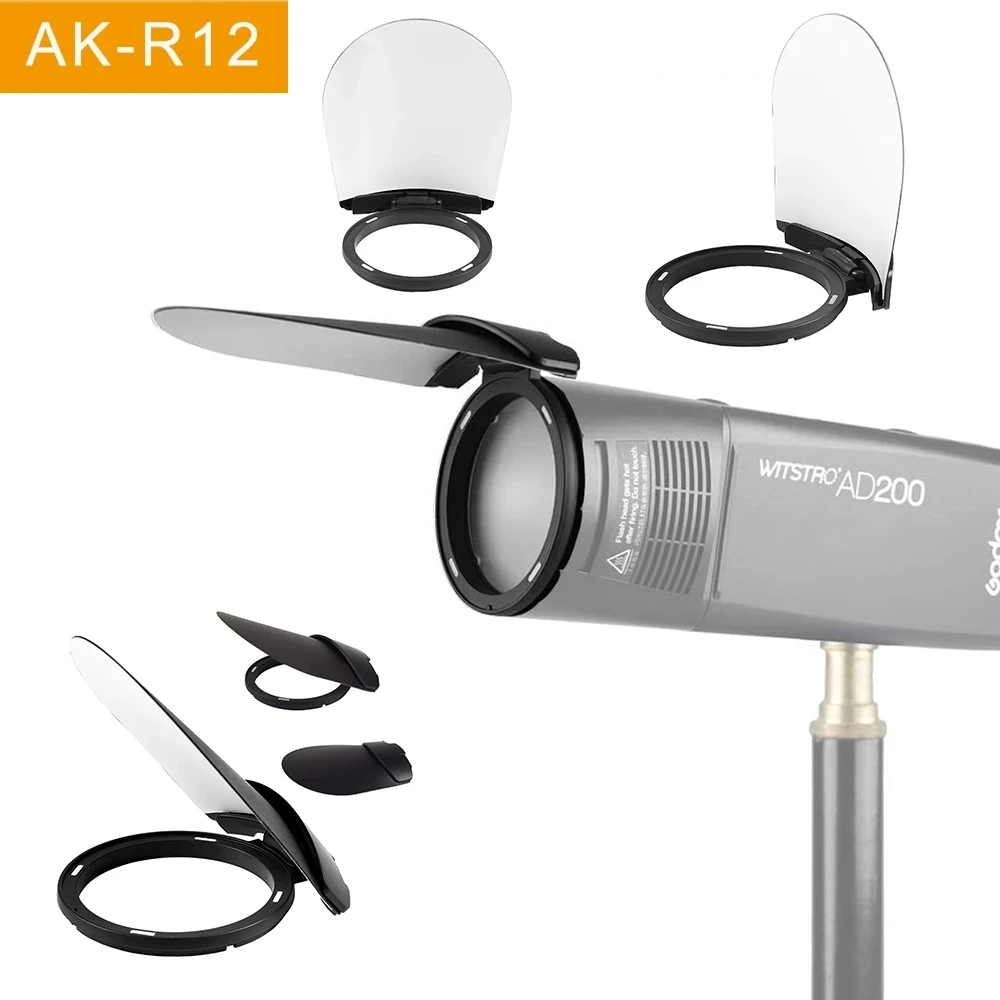 Godox AK-R12 Bounce Card AD200 Pro затенение пластина для H200R круглая вспышка V1 Flash Series