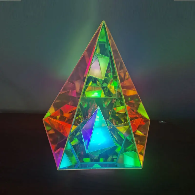 

2023NEW LED Pyramid Bedroom Decor RGB Atmosphere Night Light USB Desktop Decorative Lamp Creative Room Decorate Lighting