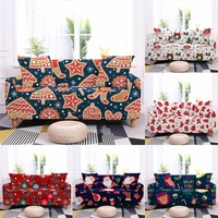 merry christmas stretch elastic sofa cover set non slip universal inclusive l shape deer xmas slipcover couch for living room