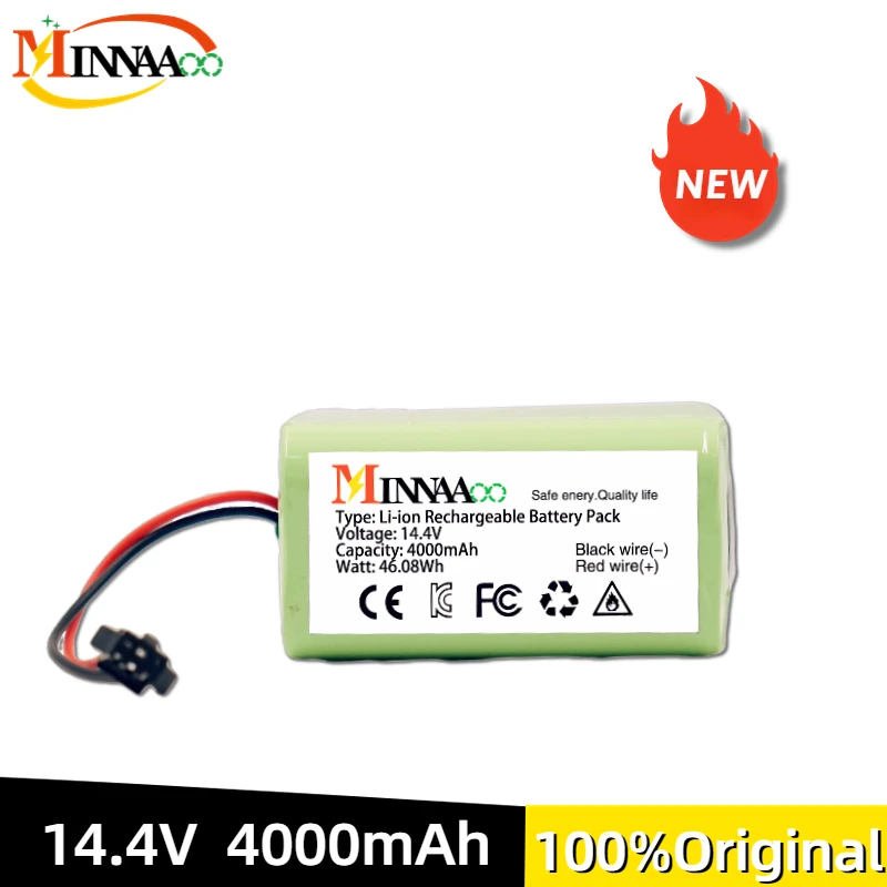 

Minnaaoo 14.4V 4000mAh Li-ion Battery for Conga Excellence 990 1090 1790 1990 Ecovacs Deebot N79 N79S DN622, Eufy Robovac 30 35C