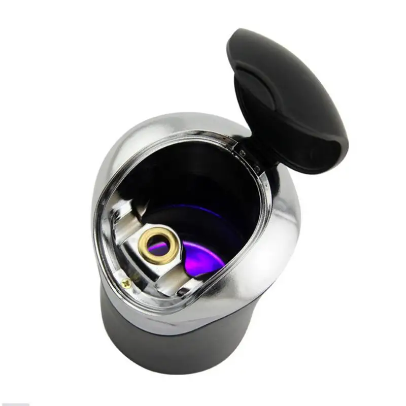

Portable Car Ashtray Smart Ashtrays For Automotive Durable Stainless Steel Automobile Ash Tray Container For Outdoor Travel Home