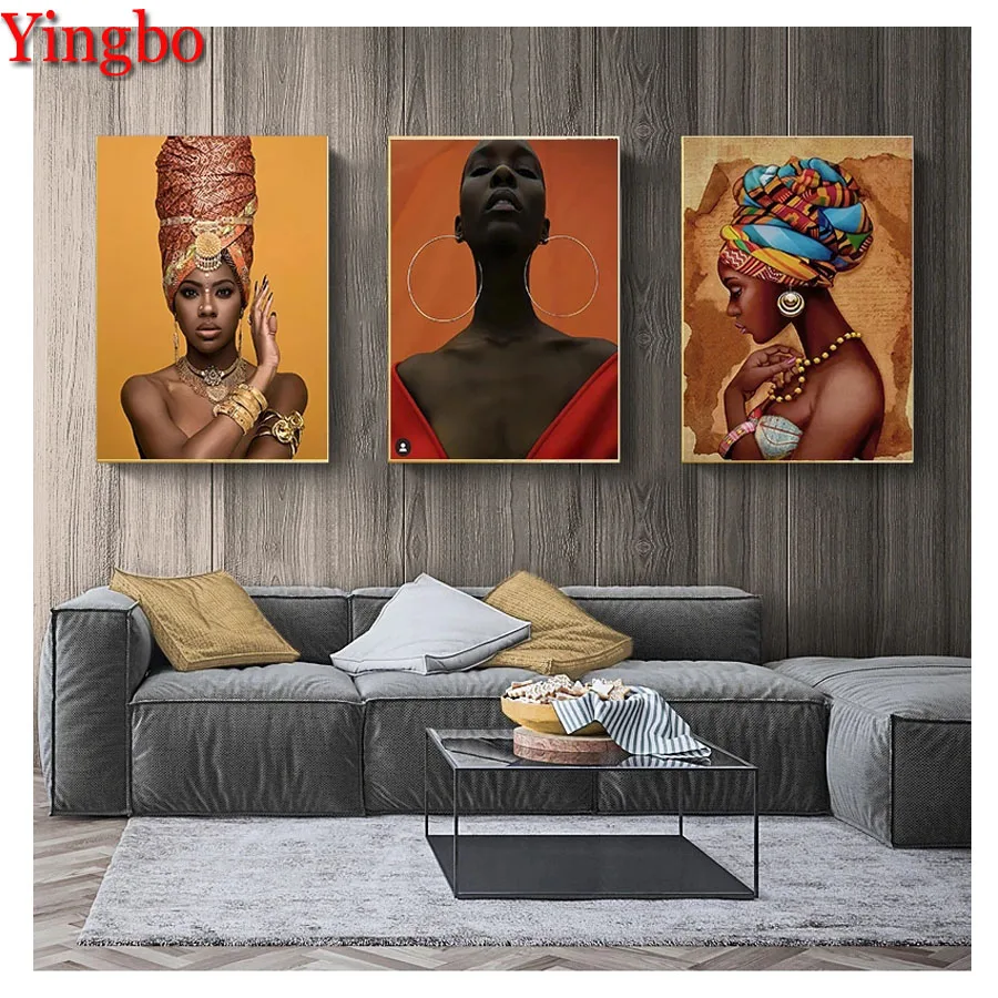 

5D алмазная живопись, полноразмерная Африканская женщина, алмазная вышивка своими руками, Новое поступление, мозаика ручной работы, домашний декор, подарок