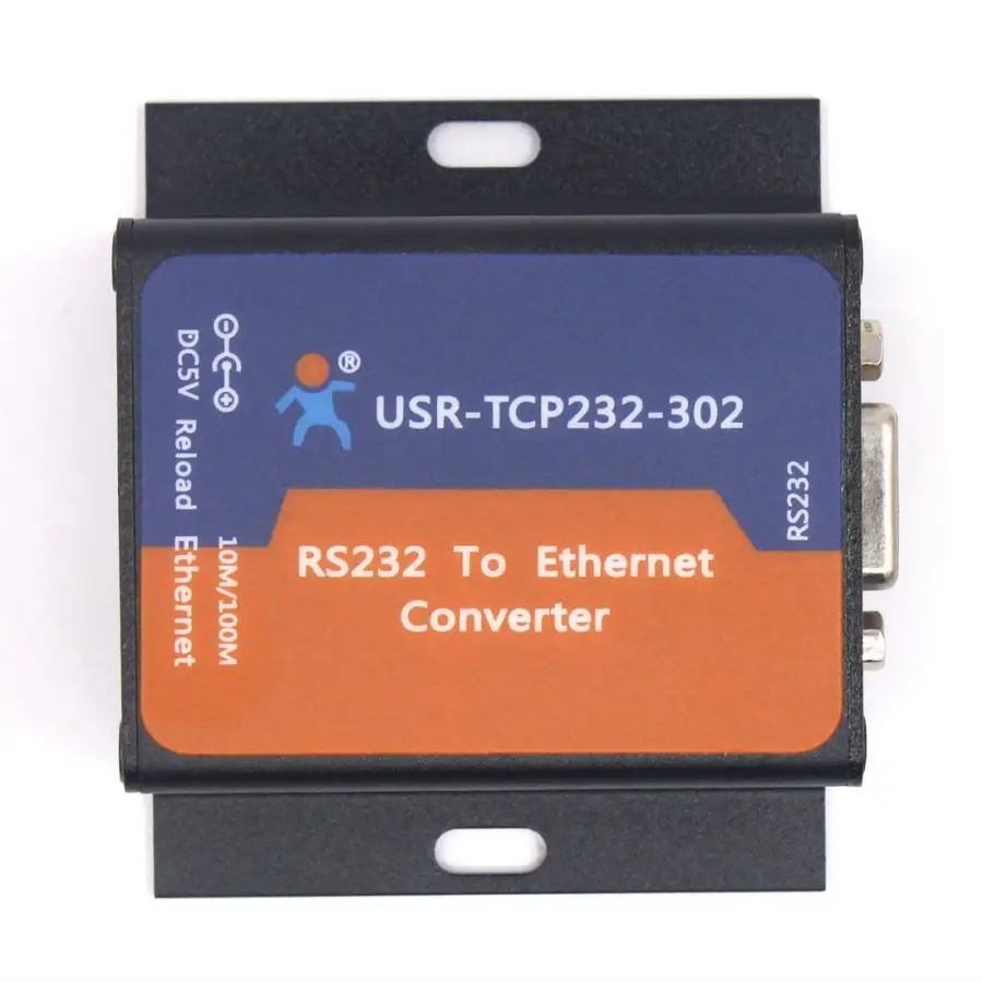 

USR-TCP232-302 Low-Cost Single RS232 to Ethernet Converters RS-232 Port Serial Device Server with 1x RJ45 Port Supports TCP UDP