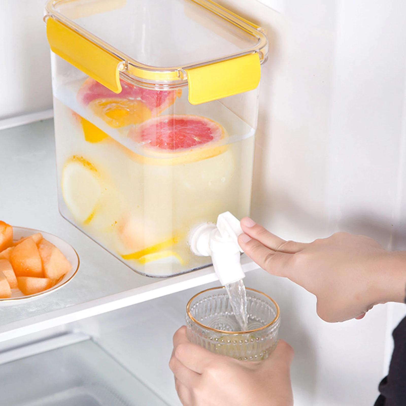 

Л, холодный чайник с краном в холодильнике, холодный диспенсер для напитков со шкалой, стандартный контейнер для кувшина воды