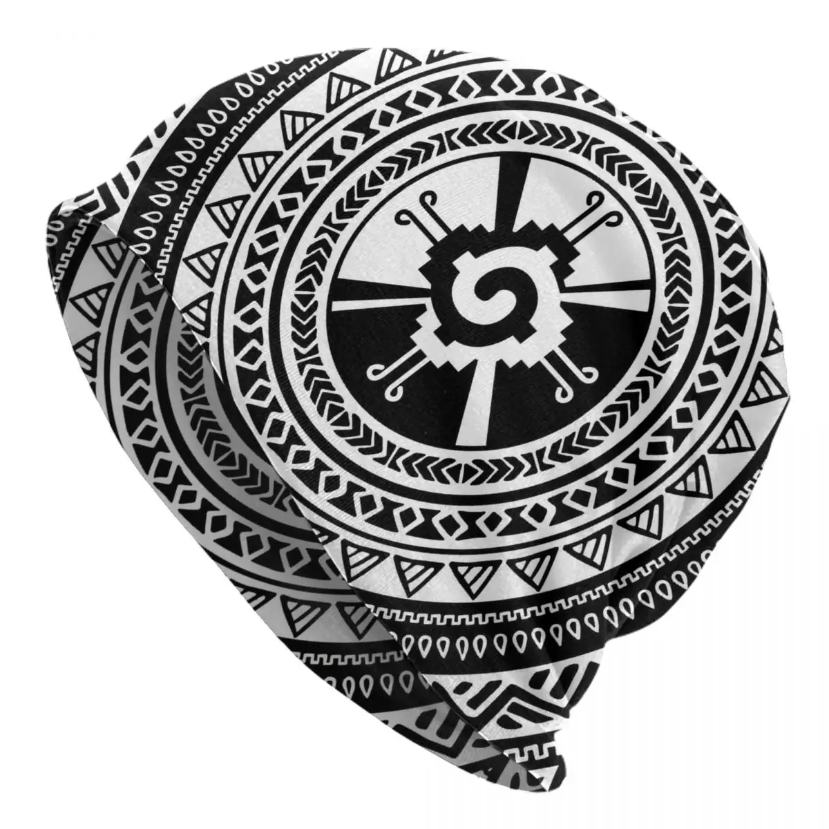 Hunab Ku Mayan Symbol Black And White Adult Men's Women's Knit Hat Keep warm winter knitted hat