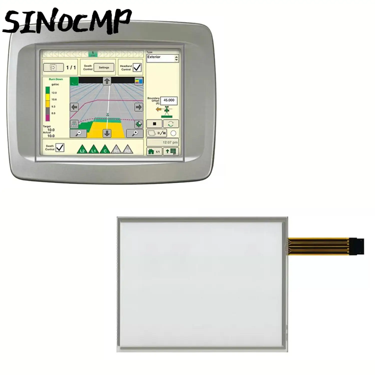 

1 шт. сенсорный дигитайзер PF81076 PF81185 PF81378 PG200402 PF80877 для автомобиля John Deer GreenStar GS2 2600, 10,4-дюймовый 8-проводной экран