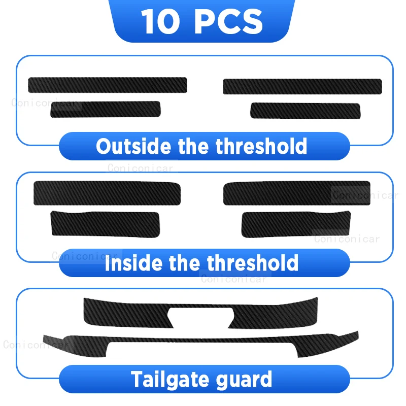 

Для BYD Song Plus EV DM 2023-2025 Автоматическая защита задней двери, педаль порога, текстура из углеродного волокна, аксессуары, кожа, наклейка на автомобиль из искусственной кожи