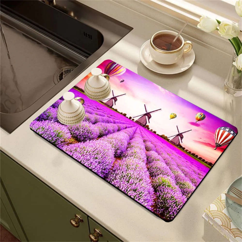 

Полиэстеровый кухонный коврик для сушки кофемашины оранжевый
