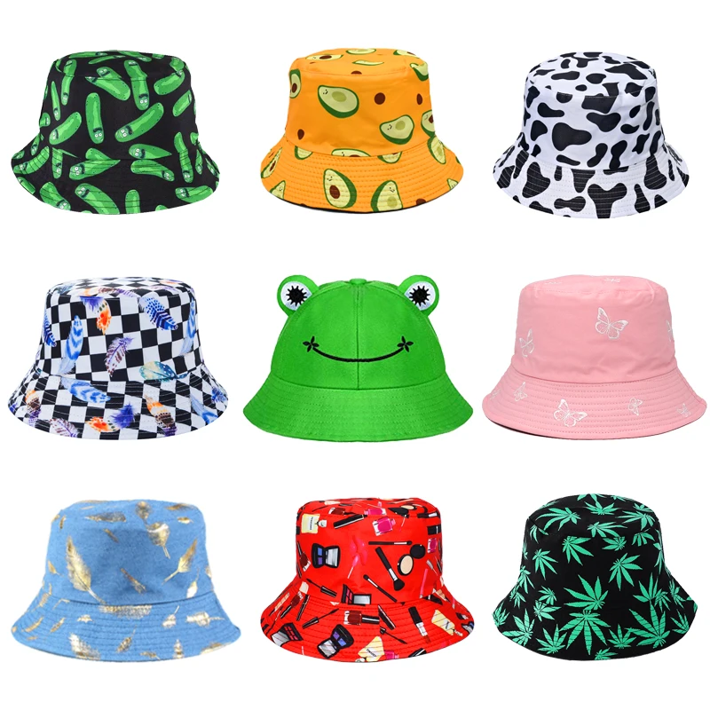 

Панама женская двусторонняя с вышивкой и бабочкой, однотонная шляпа в Корейском стиле для скалолазания и занятий на открытом воздухе, 2022