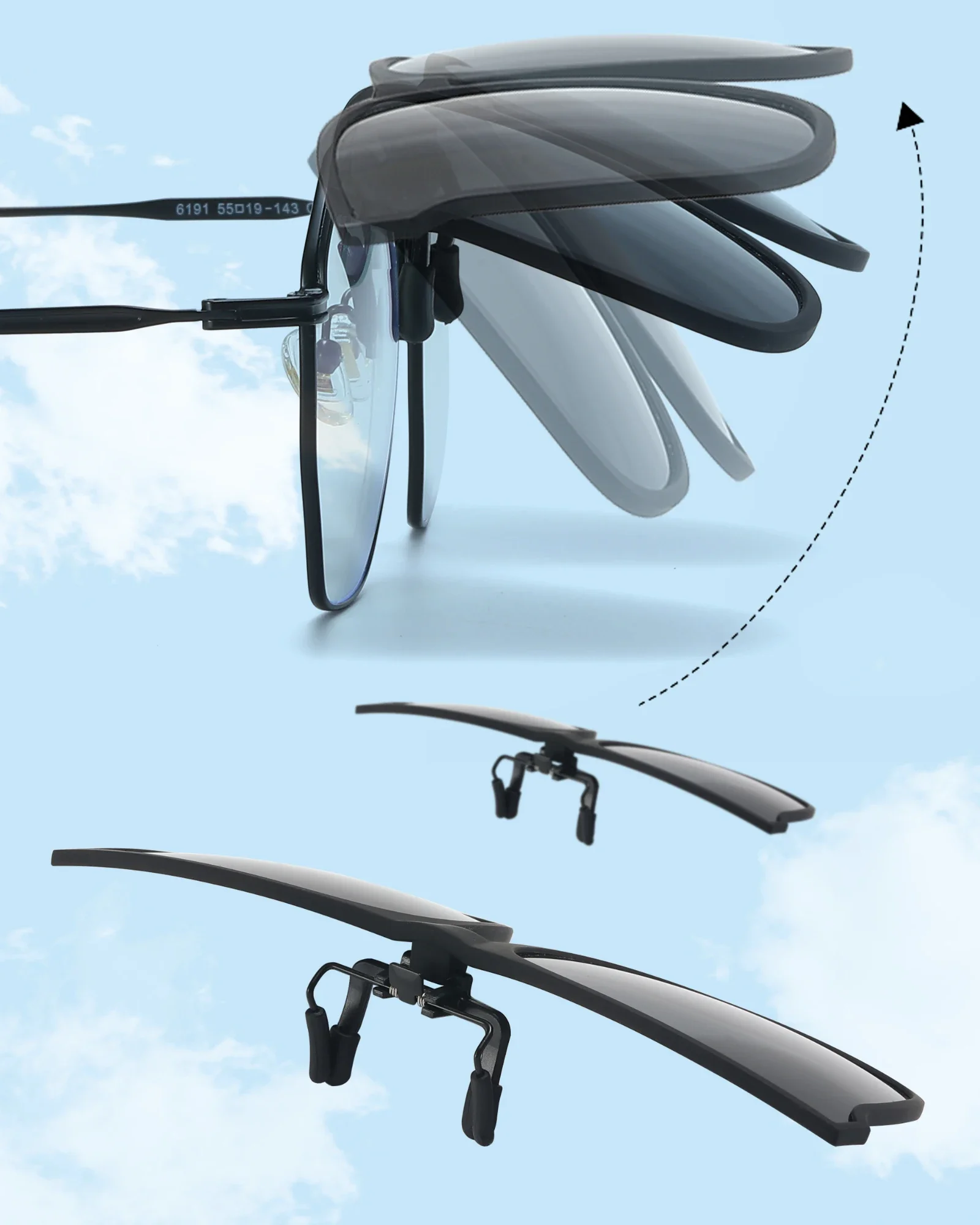 Солнцезащитные очки VEITHDIA поляризационные без оправы с клипсой для рыбалки улицы