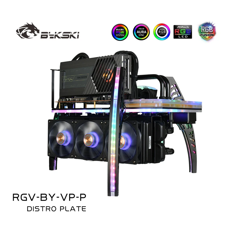 

Bykski RGV-BY-VP-P, RGB дисплей для COBRA NAVIGATOR ITX ATX чехол, батарейный блок с водяным охлаждением и резервуаром петля комплект