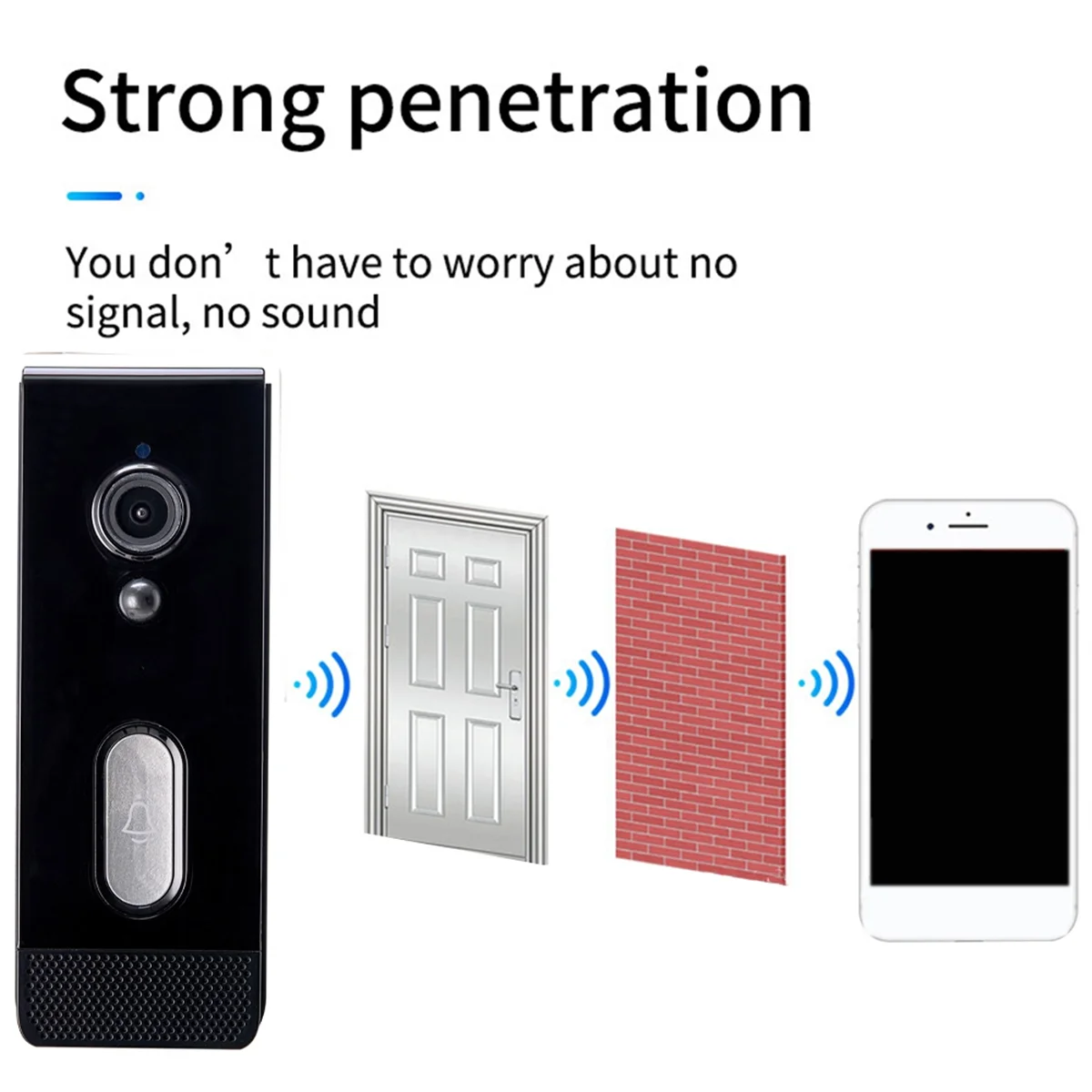 Умный домашний дверной звонок Tuya камера водонепроницаемый Wi-Fi видеодомофон 1080P