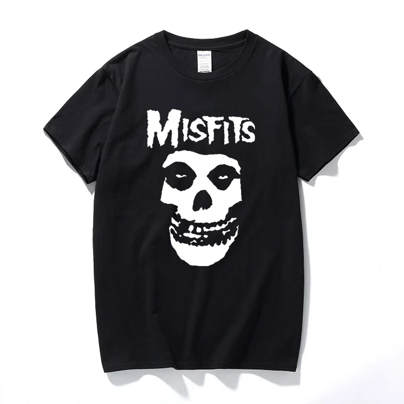 

new men's hip-hop punk skull misfits brand cotton short-sleeve T-shirt marve