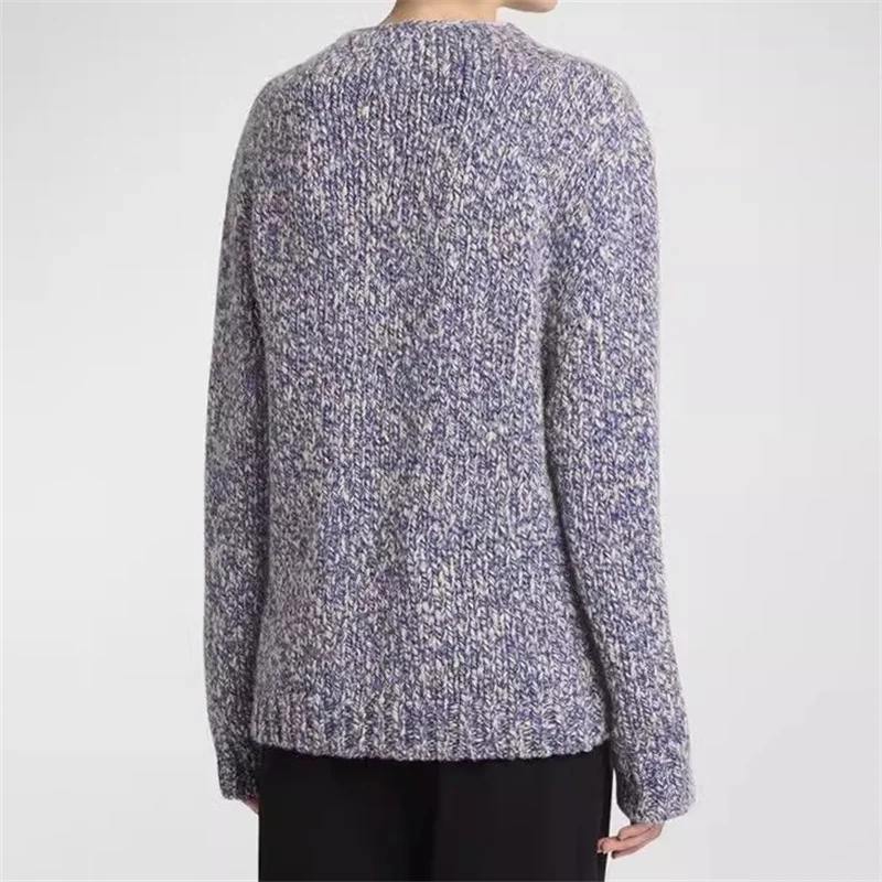 Женский свитер Новинка Осень 2024 высококачественный кашемировый Топ с длинным