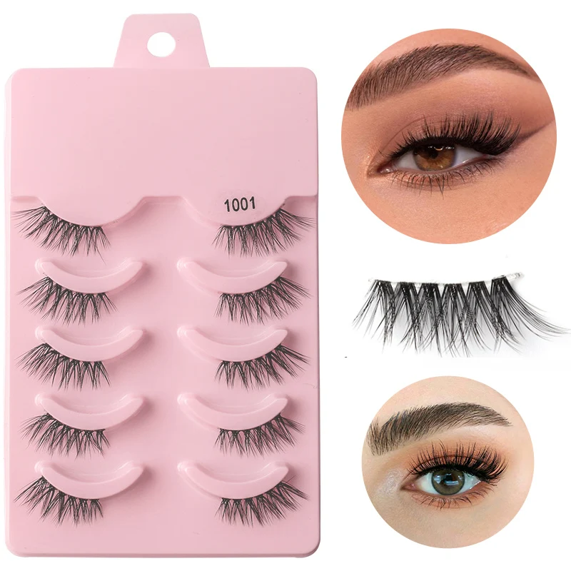 

3/5 пар накладных ресниц Half Eey из искусственной норки Многоразовые Накладные ресницы натуральные пушистые инструменты для макияжа накладные...