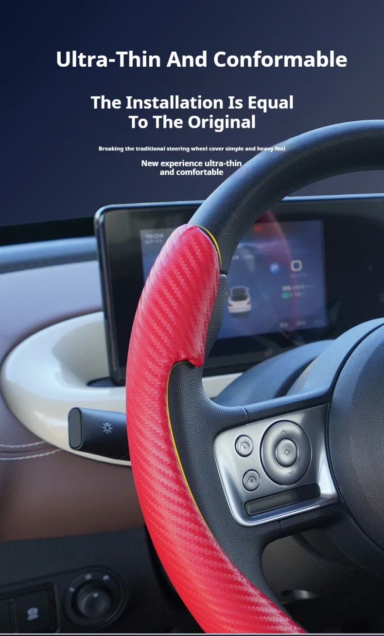 Ultra-thin Suede Steering Wheel Cover Non-slip D-shaped Breathable For Buick Envision GS GL6 GL8 Avenir Riviera Lesabre