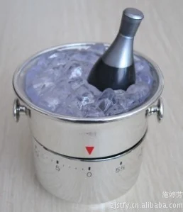 

Bucket Shaped 60 Minutes Kitchen Timer Stainless Steel Mechanical Wind-Up Timer Time Reminder Kitchen Kitchen