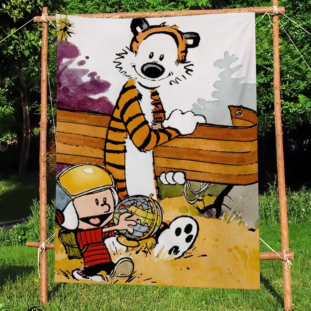Флаг комиксов C-Calvin и H-Hobbes для настенного баннера украшения домашнего декора