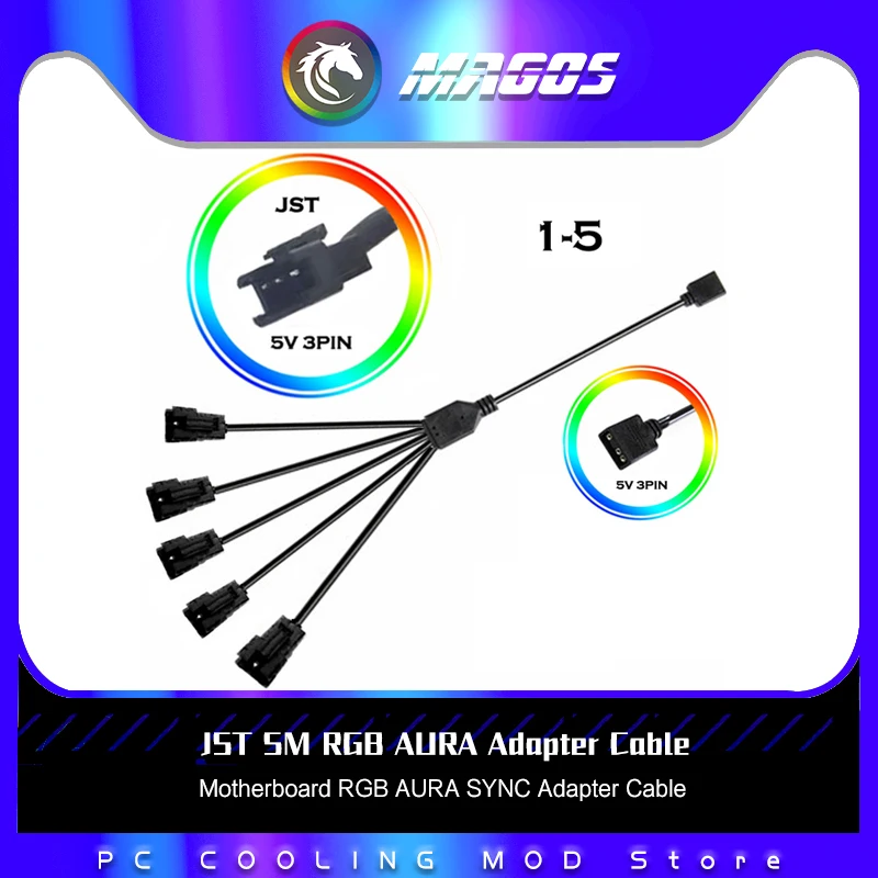 

Motherboard RGB AURA SYNC JST SM Adapter Cable JST-3P SM3P SM4P EL Wire Cable Cord Adapter Male/Female