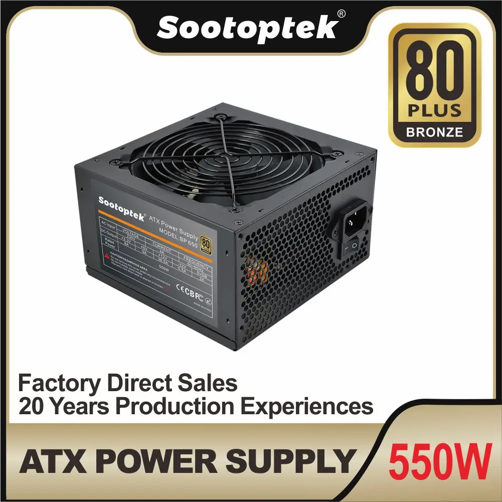 Высокоэффективный ATX PSU 550W 80 plus Бронзовый Лидер продаж импульсный источник питания 220V