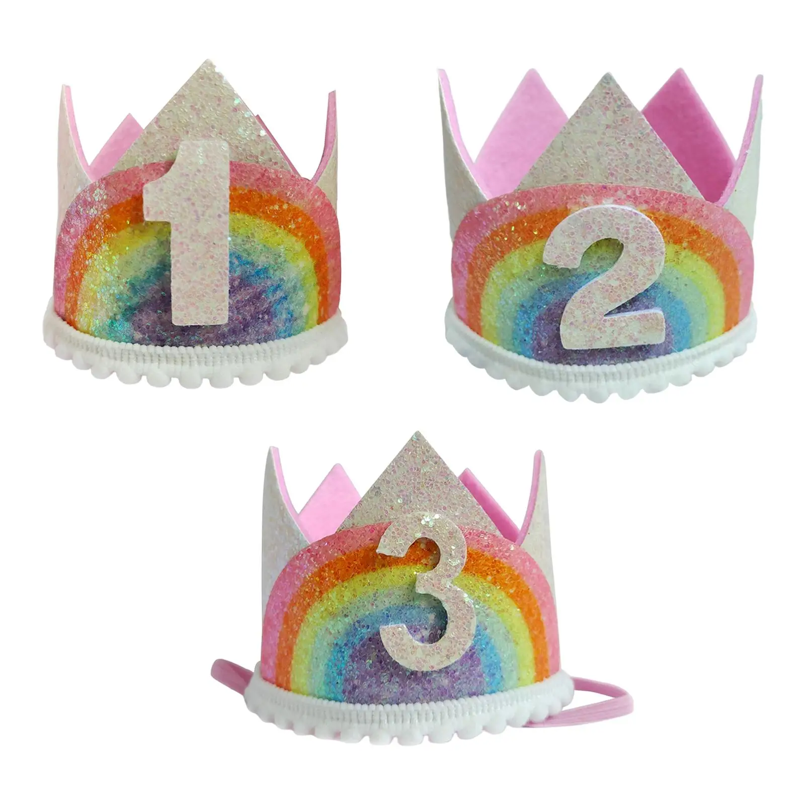 

Girl Boy Birthday Sequins Crown Headband Birthday Scene Decoration Supplies