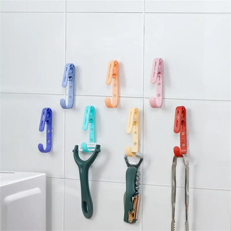 

Household Sticky Hook No Trace Multi-function Clothes Hook Storage Supplies Clip Bathroom Strong Adhesion Hook Kitchen Hanger