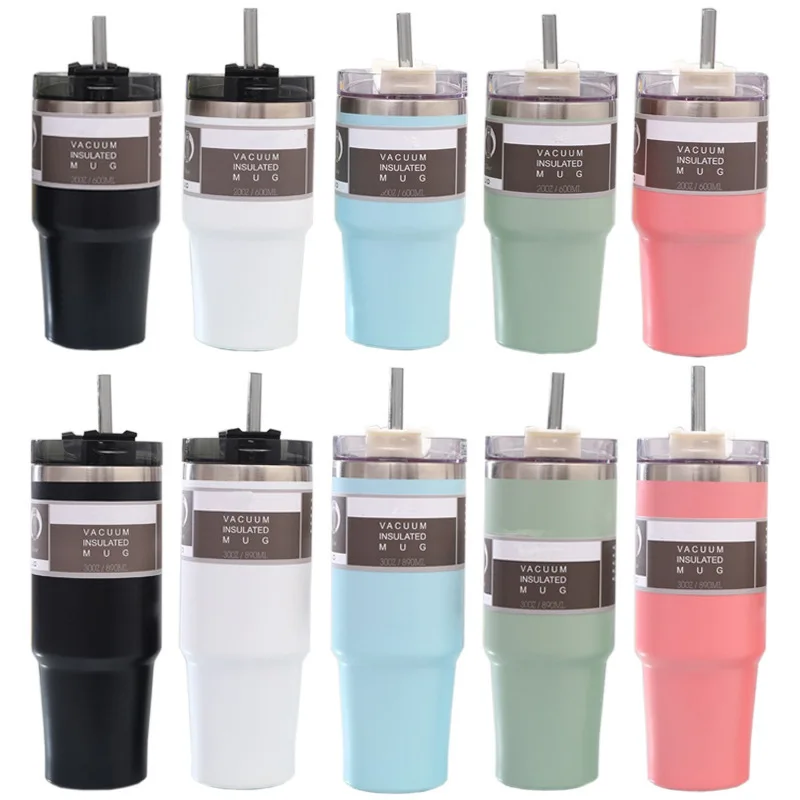

Insulated Water Cup 20oz and 30oz Portable Car Cup Double Layer Insulated Cup Water Bottle Heat Insulated Bottle Water Heater