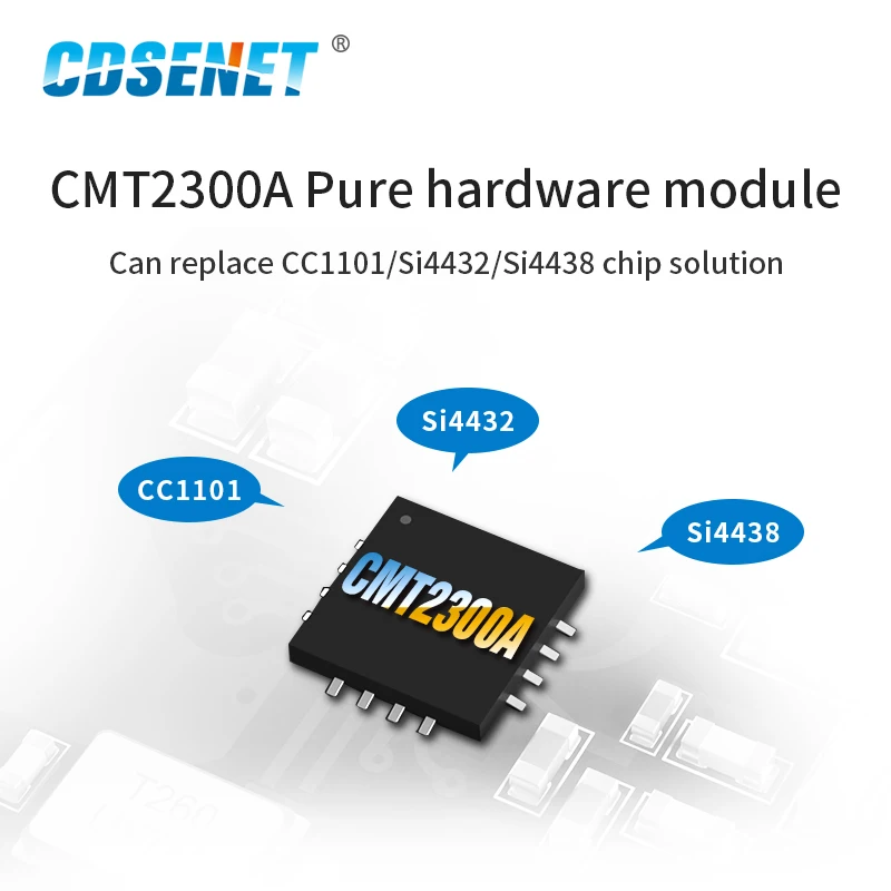 РЧ модуль CMT2300A SPI 433 МГц 470 CC1101 20dBm FSK MSK IPEX Печать отверстие FEC CDSENET E49-400M2 0S